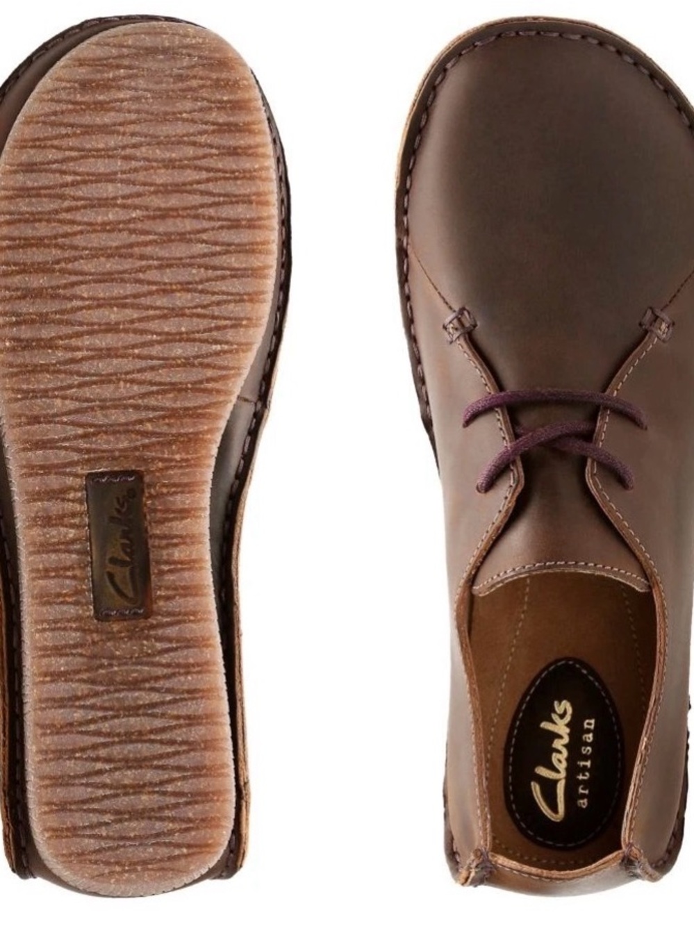 Clarks women’s Janey Mae Brown beeswax Leather Lace-Up Shoe size 8
